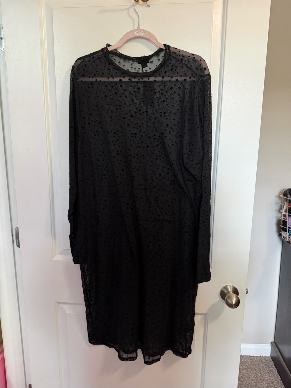 torrid Black Sheer Long Sleeve Midi Dress
